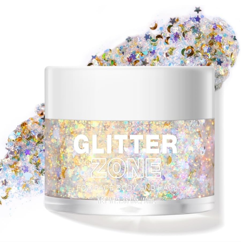 NIB LANGMANNI body glitter gel for body, face, hair & lip 1.35oz
